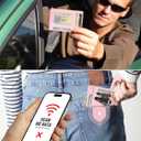 Minimalist Wallet Credit Card Holder Slim Wallet for Men Women, Soft Leather Front Pocket Wallet Small Compact Wallet Thin Card Case ID Window RFID Blocking Card Organizer Quick Access You Need (Pink)