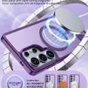 GooseBox for Samsung Galaxy S26 Ultra Case with Magnetic & Kickstand & Edge Raised Shockproof for Galaxy S26 Ultra(Purple)