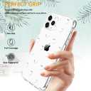 LUHOURI Designed for iPhone 11 Pro Case with Screen Protector - Crystal Acrylic Clear for Women and Girls - Slim Fit Protective Phone Cover 5.8" - Little Ghosts