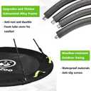 HeyZoo Tree Swing, 60 inch Larger Saucer Swing for Whole Family, 900lbs Weight Capacity, with Adjustable Hanging Straps, for Outdoor Backyard, Gifts for Kids, Black