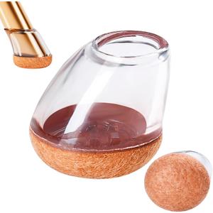 24 PCS Small Chair Leg Floor Protectors for Hardwood Floors, Round Silicone Caps with Felt Pads for 15-25 Slanted Legs, Chair Leg Covers to Protect Floors, Anti-scratch & Noise(Clear,Fit 0.55"-0.75")