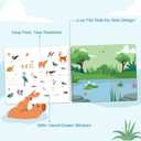 Animals Habitat 500+ Kids Sticker Book, 12" x 9.25"Toddler Airplane Travel Activity Coloring and Sticker Book, Road Trip Essentials, 12 Coloring Pages + 12 Scenes, Sticker Books for Toddlers Ages 28 Years
