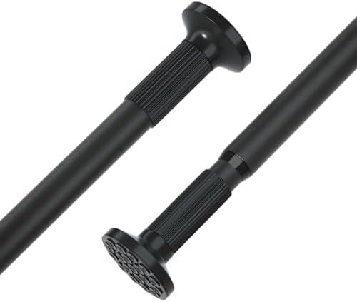 EnjoyBasics Tension Curtain Rod Black