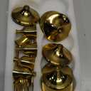 Gold Candlestick Holders Set of 6, Weighted, Metal Taper Candle Stick Holders, Vintage Christmas Brass Home Decor for Table, Mantel, Room Decorations Housewarming Gift Gold-6