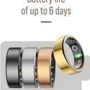 Herz P1 Smart Ring for Women & Men - (Size 10) 24/7 Health Metrics Fitness Ring, Tracks 20+ Biometrics, 6 Day Battery Life, Waterproof Stainless Steel, Free APP for iOS Android, No Subscription