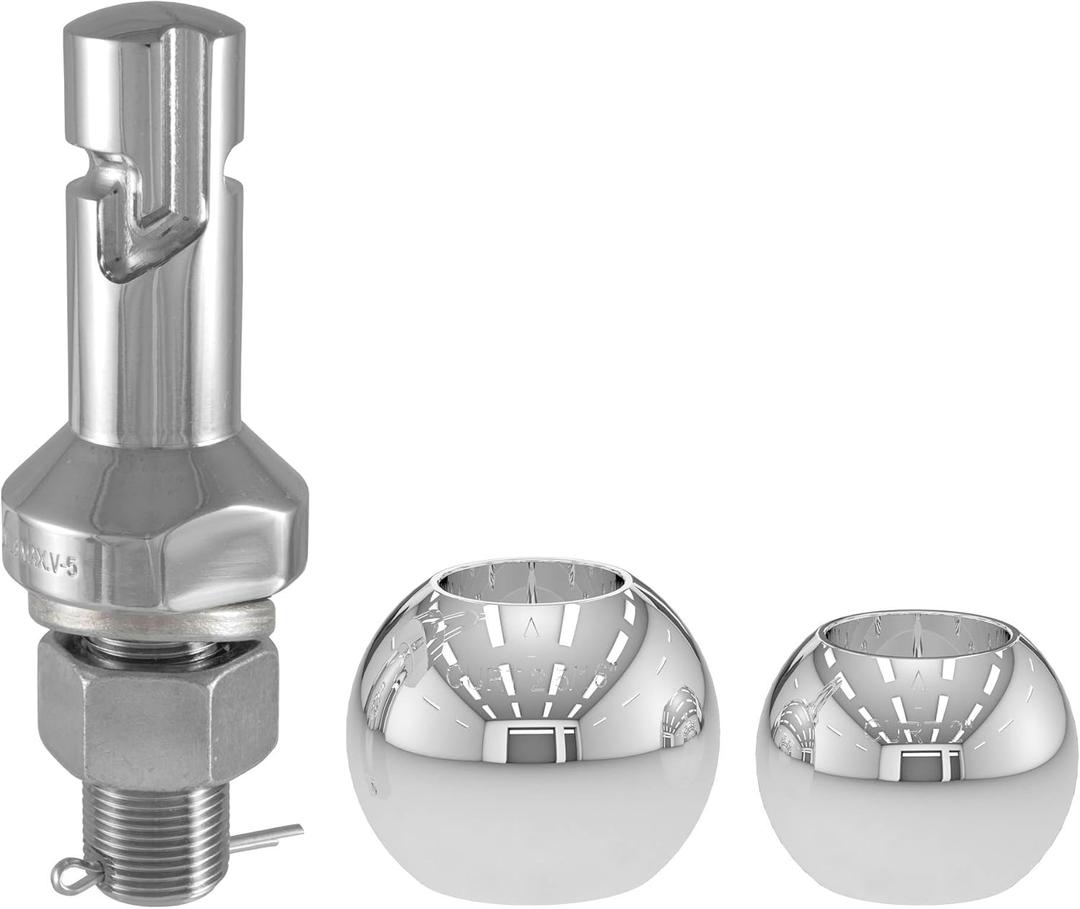 CURT 42280 2 and 2-5/16-Inch Chrome Steel Switch Ball Set, Up to 8,000 lbs. GTW