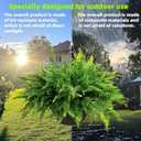 Outdoor Fake Hanging Fern Artificial Hanging Ferns 2 Pack, Large Faux Boston Fern Bushes, UV Resistant Outdoor Hanging Plants for Front Porch, Patio & Indoor Decor