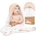 KeaBabies Hooded Baby Towel for Newborn - Viscose Derived from Bamboo Large Baby Bath Towels with Hood for Boys, Girls, Toddler, Extra Absorbent & Soft Newborn Bath Essentials (Crystal, Regular)