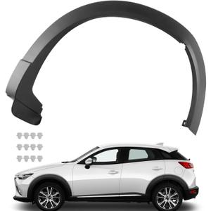Rear Left Driver Side Fender Flares Wheel Opening Molding Trim Compatible with Mazda CX-9 2016-2023#OEM TK48-51-W60H, TK4851W60H, TK48-51-W60F, TK4851W60F Rear Right Wheel Arch Molding