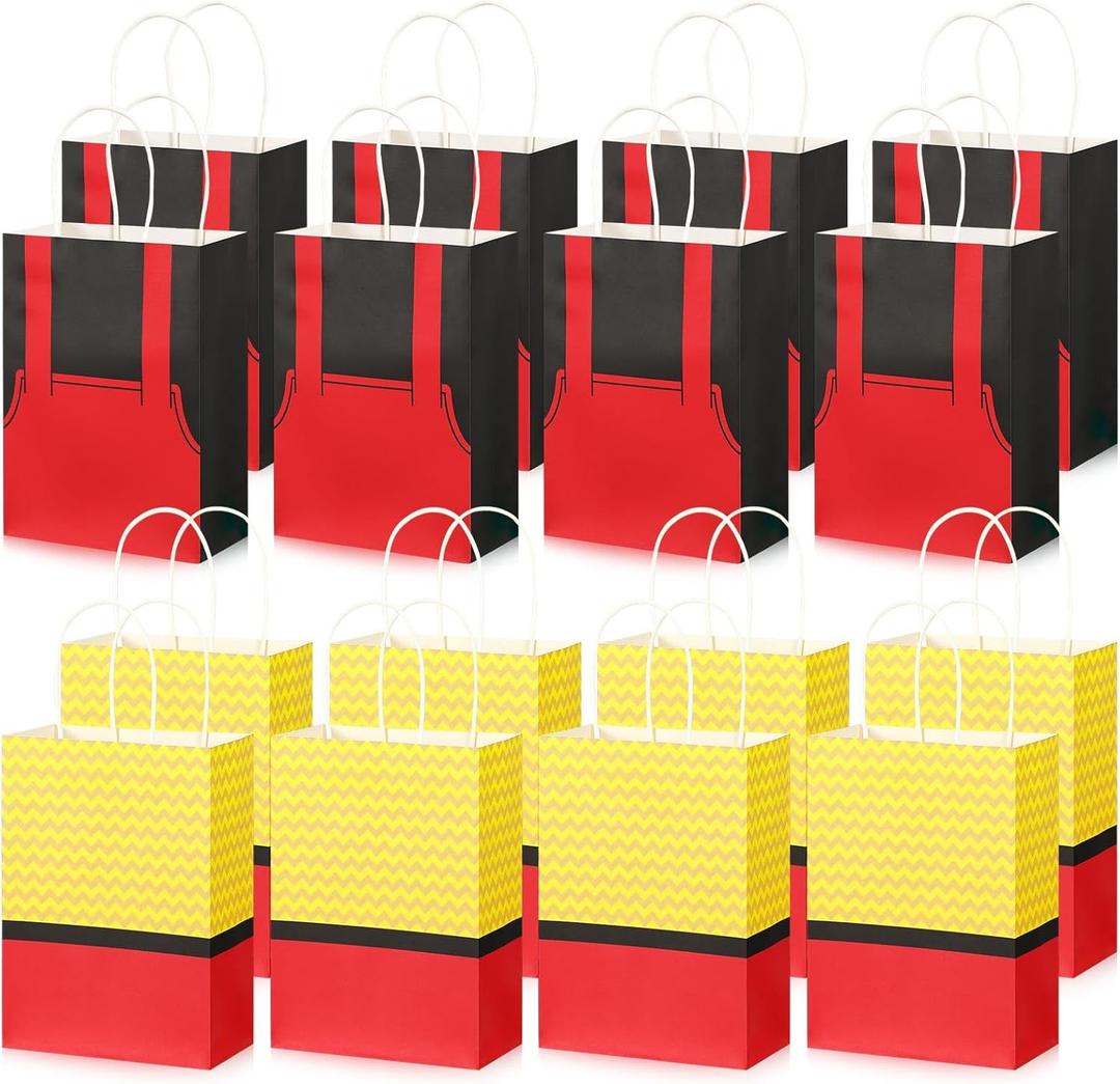 Gersoniel 16 Pcs Mouse Party Bags Paper Supplies Favors Cookie Chocolate Candy Snack Bags For Birthday Party Decoration Supplies Fun Treat Bag for Cookie, Chocolate, Candy Goodie Treat, Kids Adults