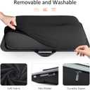 Lap Desk with Cushion, Fits up to 17 inch Laptop, Pillow Designed, Portable Laptop Stand with Tray, Pad & Phone Holder, Home Office for Bed/Couch/Car/Reading/Writing,MillHome (Black)