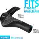 ROCKBROS Bike Grips Single Lock-on Bicycle Handle Bar Ergonomics Non-Slip Mountain Bike Handlebar Comfortable & Shock Absorption Rubber Grips for BMX, MTB, Beach Cruiser, Scooter