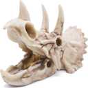 Fish Hideout Cave Dinosaur Animal Skull Reptile Ornament Halloween Dcor for Terrarium Aquarium Large Decorations Betta Tarantula Snake Decor Bones (Triceratops)
