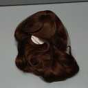 Auburn Wigs with Bangs,Copper Red Long Wavy Wig for Women,Long Curly Synthetic Hair Wig for Party Daily Use 24IN