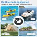 2PCS 10' Foam Water Pad Mat Bungee Cord, Floating Mat Bungee Cord with 2 Stainless Hooks, Floating Water Mat Tether, Foam Lake Mat Cord Secure Mooring Prevent Drifting Away
