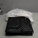 Lunch Tote Bag for Women 15.6 Inch Laptop Bag with Insulated Lunch Compartment Leather Quilted Computer Tote for Teacher Work (Black)