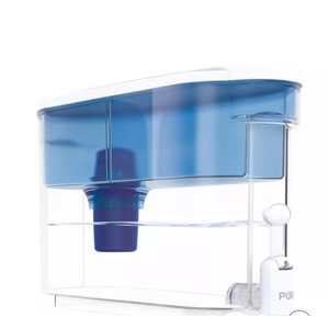 PUR Classic 30-Cup Water Dispenser Filtration System - Blue/White: BPA-Free, Filters Chlorine & Mercury, 40-Day Filter Life