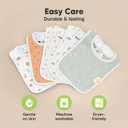 KeaBabies 8-Pack Organic Baby Bibs for Boys, Girls - Super Absorbent Cotton Drool Bibs for Baby Girl & Boy, Teething Toddler, Drooling Newborn, Ultra Soft & Machine Washable (Wilderness)
