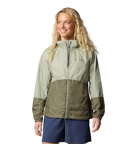 Columbia Womens Flash Forward II Windbreaker, Safari/Stone Green, X-Large