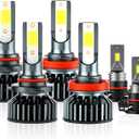 EMuna Fit for Chevrolet Silverado 1500(2007-2015) Chevy Silverado 2500 HD 3500 HD(2007-2019) Combo 9005 High Beam H11 Low Beam LED Headlight + 5202/H16 Fog Light Bulbs Kits,6000K Super Brighter