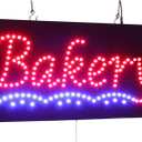 Bakery Sign, 24"x12", 60x30cm, TOPKING, LED, Neon, Florescent, Signage, Signboard, Display, Billboard, Screen, Grand Opening, Gift