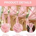 10 Pack 10ft Baby Pink Chiffon Table Runners Wedding Table Runner Sheer Romantic Tulle Table Runner for Christmas Wedding Bridal Tea Party Baby Shower Birthday Party Table Decorations(120 x 12 in)