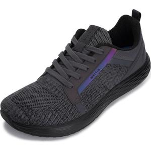 WHITIN Men's Wide Toe Box + Zero Drop Sole Road Running Shoes | Rubber Outsole (Gray)