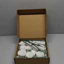 Glitter Flowers,30PCS White Roses Artificial Roses with Stems for Wedding Bouquet Party Christmas Home Decor(White)