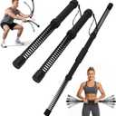 Portable Rope less Battle Ropes, 2-in-1 Heavy Duty Cordless Battle Ropes for Home Gym (Convertible to Fitness Bar), Strength Building Workout Ropes, Low-Impact Aerobic Training and HIIT for Men & Women