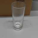 [ 12 Pack ] Glass Cups with Glass Straws, 12oz Highball & Rock Drinking Glasses, Everyday Drinkware Glasses Set, Cute Tumbler Cup, Kitchen Glasses for Iced Coffee, Water, Beer, Cocktail, Whiskey Gift.