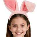Joyline Cute Bunny Headband for Women Girls–Fluffy Rabbit Ear Hairband Costume Accessories Easter Birthday Party Favors Gifts, Pink