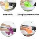 Rubber Cleaning Gloves Kitchen Dishwashing Glove 2-Pairs And Cleaning Cloth 2-Pack,Waterproof Reuseable.(Large)