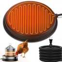 Poultry Chicken Water Heater - KOKOPRO Poultry Water Heater Base for Winter,14 Inch for Plastic/Metal Poultry Waterer,Thermostatically Controlled Heated Waterer 80W,Chicken Coop Accessories