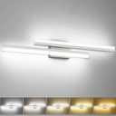 PRESDE Brushed Nickel Bathroom Light Fixtures Over Mirror 32inch LED Vanity Light Modern Bathroom Wall Lighting Bar Dimmable 5CCT