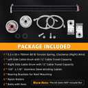 TSAP780 Ramp Door Spring Kit for 7' Wide Cargo Trailer - 80 lb Torsion Spring Repair Assembly with Cables and Drums - Replacement Rear Ramp Door Assist System for Cargo Enclosed Trailers