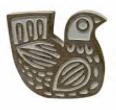 Textile Printing Block Bird Hand Carved Wooden Stamp Wood Block Printing Textile Stamps for Fabric/Pottery Blocks- 6 Inch