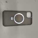 Supdeal Magnetic Stand Case for iPhone 15 with Invisible Ring Kickstand [Compatible with MagSafe] [Military Drop Protection] Shockproof Protective Translucent Matte Phone Cover, 6.1'', Grey