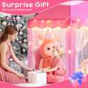 Monobeach Princess Tent Girls Large Playhouse Kids Castle Play Tent with Star Lights Toy for Children Indoor and Outdoor Games, 55'' x 53'' (DxH), Pink 1