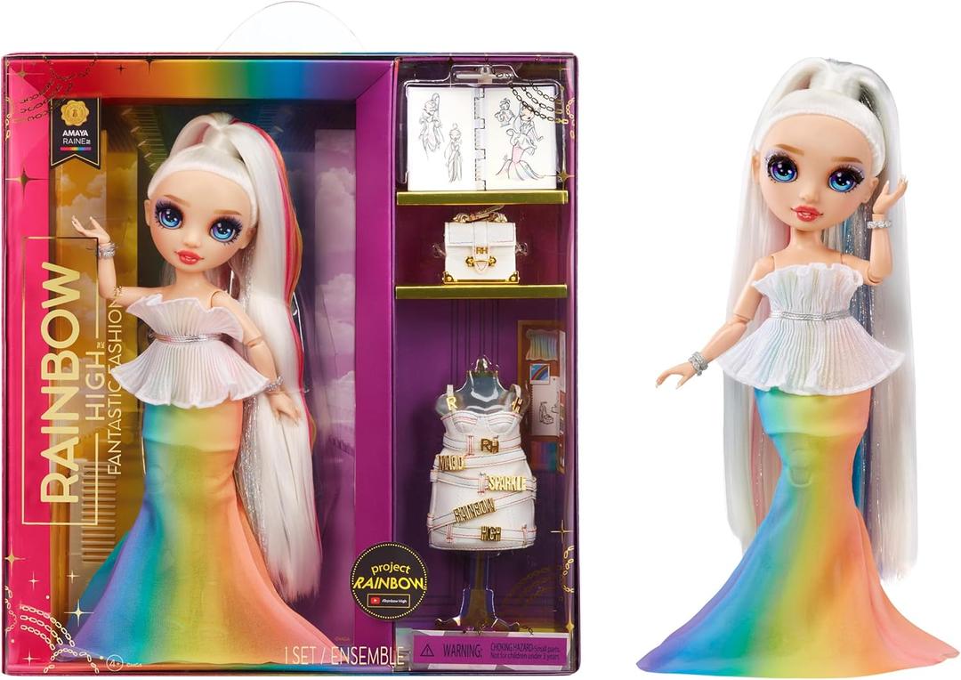 Rainbow High Fantastic Fashion Amaya Raine  Rainbow 11 Fashion Doll and Playset with 2 Complete Doll Outfits, and Fashion Play Accessories, Great Gift for Kids 4-12 Years Old