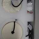 Modern Cement Pendant Light Fixture,Concrete Pendant Lights with Wood Accent,Vintage Farmhouse Chandelier for Kitchen Island Dining Room Living Room Bedroom Restaurant Cafe(White 2-Pack)