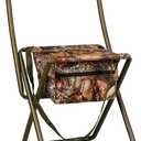 Folding Camping Chair,Portable High-Back Hunting Chair, Lightweight Hunting Stool w/Storage Bag,Shoulder Strap,for Camping,Hiking,Beach,Picnic,Support Up to 250 lbs,Camouflage