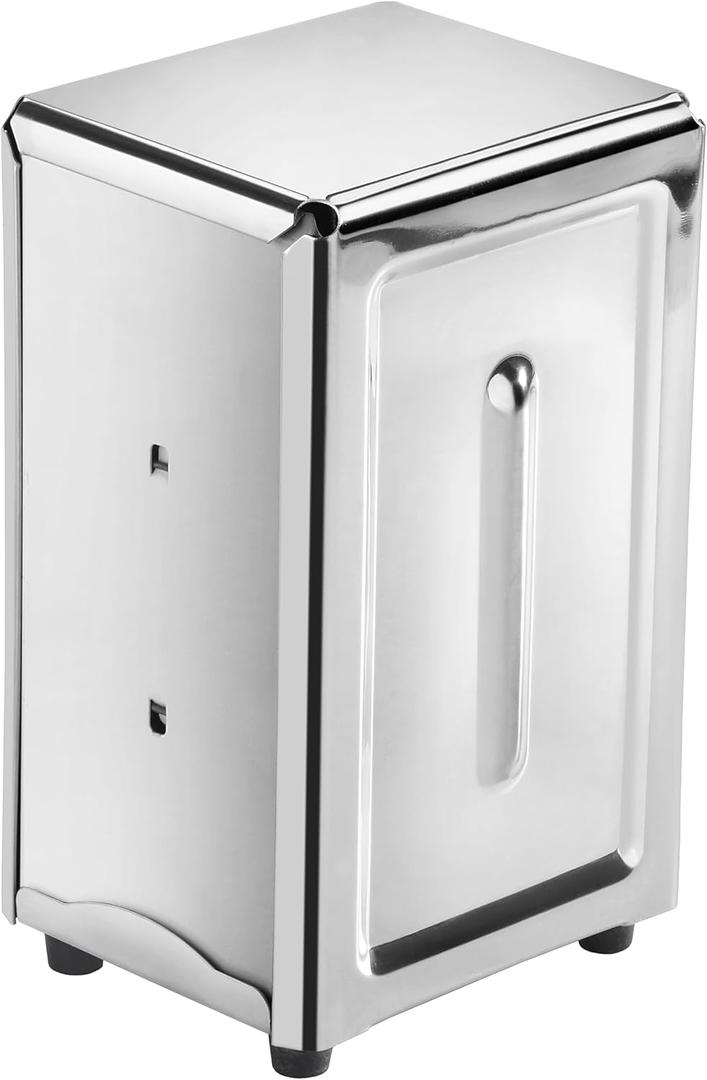 New Star Foodservice 24074 Stainless Steel Tall Napkin Dispenser, 3.875 by 4.75 by 7.5-Inch (7.9 x 5 x 4 Inches)