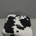 Snuggle Sac Cow Pattern Throw Blanket for Couch - Ultra Soft Microfiber Blanket, Plush Warm Reversible Blanket, Cow Jacquard Knitted Throw for Sofa & Bed, Black Cow, 50x60 inches