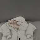 Women's Lightweight Packable Puffer Jacket Quilted Insulated Warm Winter Coat Full-Zip Hooded Outerwear for Hiking Travel (Large, Off-white)