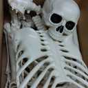 Halloween Skeleton Decorations,36" Posable Human Skeleton Decorations for Halloween Party Decor, Haunted House Props Indoor Outdoor Decoration