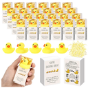 Wettarn 24 Sets Duck Gifts Cute Stress Balls with Support Gift Boxes You're Ducking Great Party Favors for Employee Coworker Friends Office Positive Relief Desk Decor