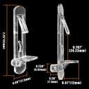 Litoexpe 40 Pieces Plastic Locking Shelf Pins, Shelf Support Pegs Clear Book Shelve Holder Kitchen Cabinet Shelf Clips, 1/4 Inch Peg x 13/16 Inch Thick Shelf