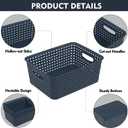 Cand Plastic Storage Basket Bin, 6 Pack Small Organizing Basket for Desktop