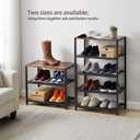 3-Tier Wooden Shoe Rack with Metal Mesh Shelves - for Entryway, Closet, Hallway & Bedroom Holds 6 Pairs, Ideal for Storage or Display
