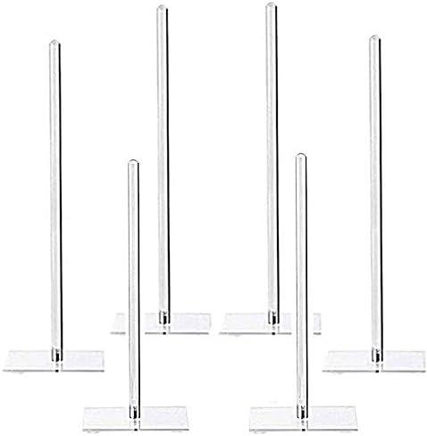 CY craft Acrylic Donut Stand 6 Pieces,Removable Clear Donuts Display Stand Bagels Holder for Party Wedding Birthday Treat Display Corner Decor,Non-slip Doughnut Bar 16 inch and 10 inch